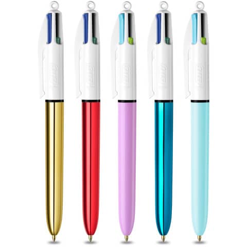 Penna a sfera a scatto BIC 4 Colours 1 mm - collection conf. 5 pz  - 967279